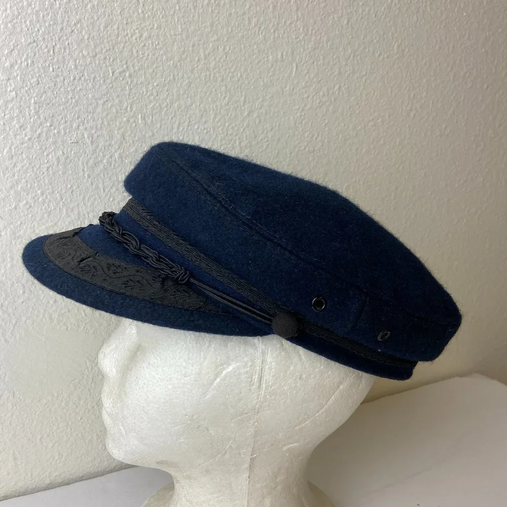 Vintage Dorfman Pacific Co Braided Fisherman’s Golf  Cap Woolen Sz L